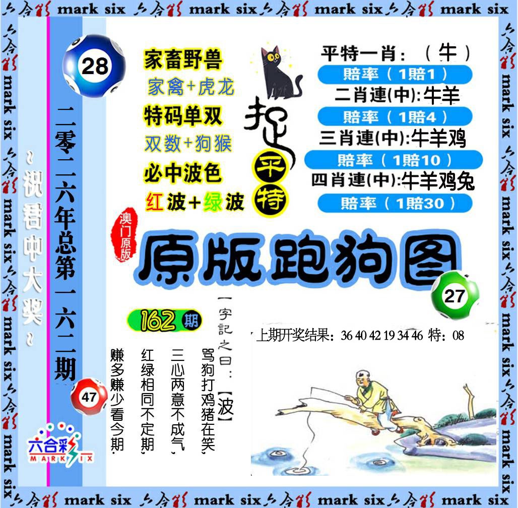 162期原版跑狗图[图]